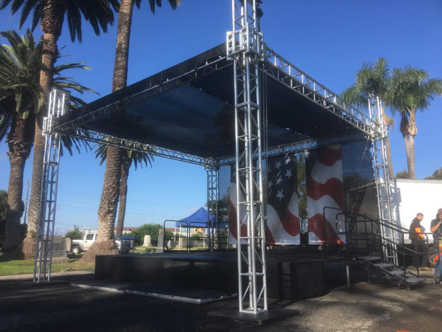 Rialto CA stage and truss services